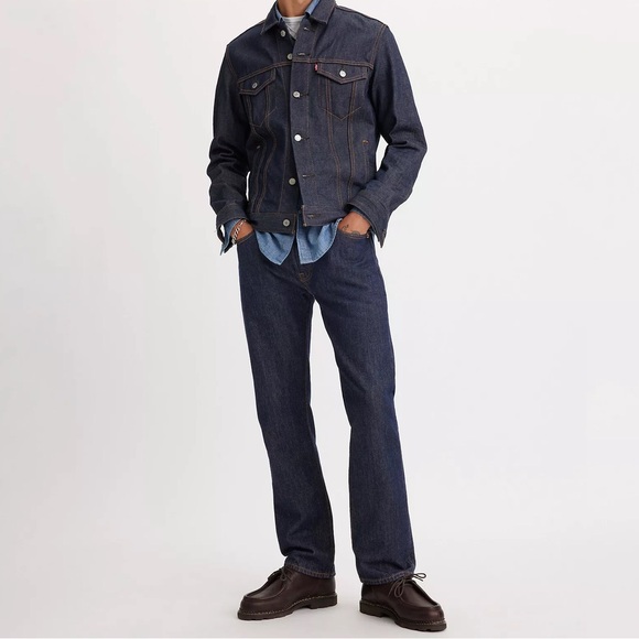 NWT Levi’s Men’s 501 Original Fit Dark Wash Big & Tall Size 42 x 30 - Picture 2 of 10